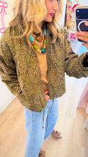 Olive Paisley Print Jacket