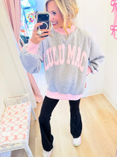 Lulu Mac Grey and Pink Mock Neck