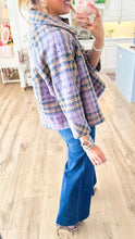 Ivy Jane Purple Swing Plaid Jacket