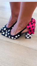 Betsey Johnson Black and White Floral Heel