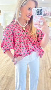 Pink Floral Tunic