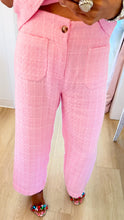 Pink Bow Accent Tweed Pant Set
