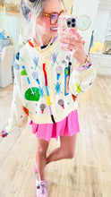 Queen of Sparkles Golf Button Up Cardigan