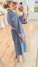 Multi Color Stripe Mix Match Midi Dress