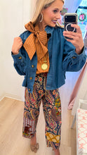 Ivy Jane Floral Tiger Patch Barrel Pants