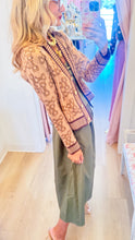 THML Brown Bow Print Cardigan