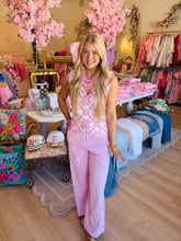 Ivy Jane Pink and White Quilted Vest