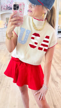 Red Flare Knit Skirt