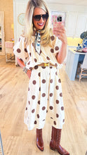 Brown and Ivory Polka Dot Skirt Set