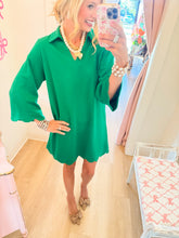 Deal of The Day Kelly Green Scallop Hem Mini Dress