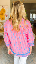 Pink and Turquoise Embroidery Tunic