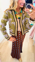 THML Green Cheetah Cardigan