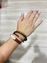 Brown and Gold Bangle Bracelet Set of 4