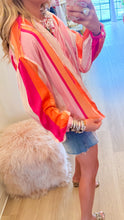 Pink Multi Stripe Button Down