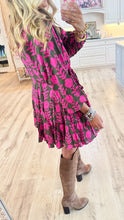 Green and Pink Flower Dress
