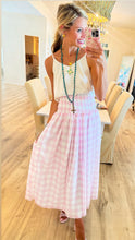 Baby Pink Gingham Maxi Skirt