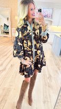Black Multi Horse Print Mini Dress