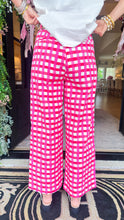 Pink Combo Gingham Wide Leg Pants