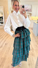 Green Plaid Maxi Skirt