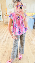 THML Ruffle Sleeve Floral Top