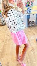 White and Black Polka Dot Boxy Jacket