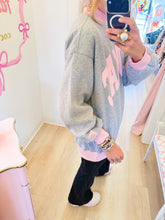 Lulu Mac Grey and Pink Mock Neck