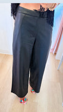 Black Fringe Leather Pant Set