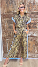 Restock Brown Leopard Stripe Contrast Pant Set