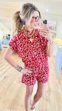 Red Animal Print Short Set