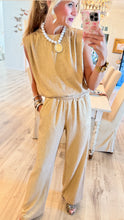Taupe Metallic Pant Set