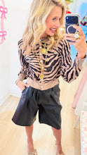 Zebra Print Cardigan