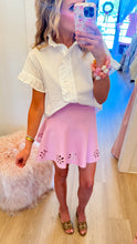 Orchid Floral Eyelet Embroidered Skirt