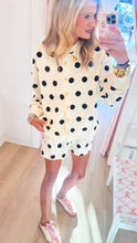 Cream and Black Polka Dot Terry Short Set