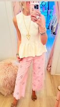 Ivory Sleeveless Pleated Blouse