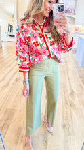 Olive High Waisted Wide Leg Pant
