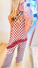 Merlot Gingham Pant Set
