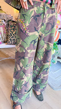 Camo Wide Leg Twill Pants