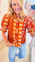 Cinnamon Multi Printed Puff Sleeve Top