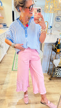 RESTOCK Pink Twill Ruffle Hem Pants