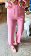 Pink Ruffle Hem Pants