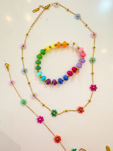 Multi Daisy Summer Necklace