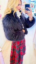 Ivy Jane Navy Faux Fur Jacket