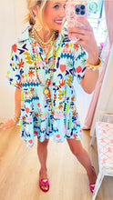 Uncle Frank Blue Multi Printed Romper