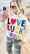 Taupe Love Luck Amour Sweater