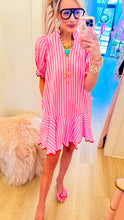 Light Pink Striped Mini Dress
