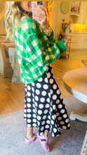 Queen of Sparkles White and Green Check Golf Cart Sweater