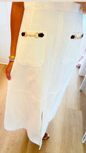 Off White Sleeveless Midi Dress