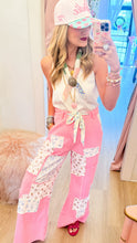 Pink Multi Denim Patchwork Pants