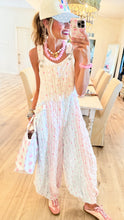 Pink and Blue Multi Floral Lace Overalls