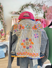 Denim Mix Patch and Embroidered Jacket